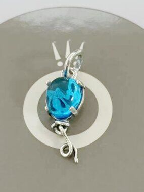 Blue Murano Glass Balloon Dangle Charm